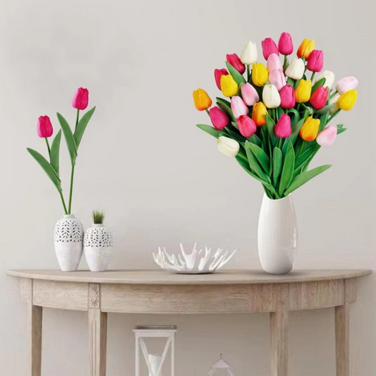 Colorful Artificial Flower Decor 10 Piece Bundle - Hehif