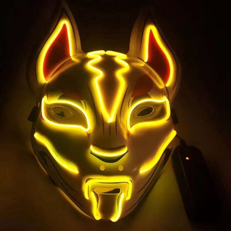 Glowing LED Fox Mask for Halloween Costume Cosplay