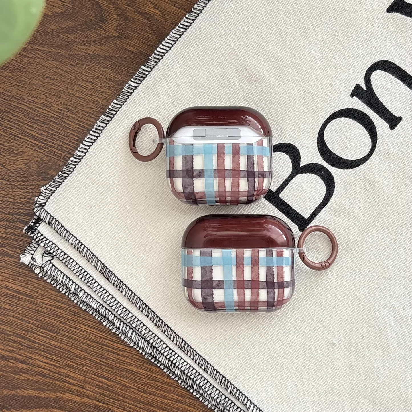 Classic Brown Plaid Headphone Cover