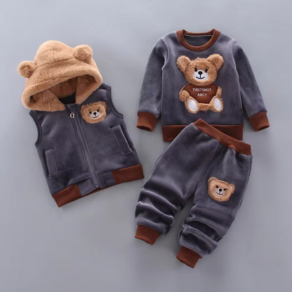 Soft Baby Winter Clothes Set, Warm Hoodie and Leggings
