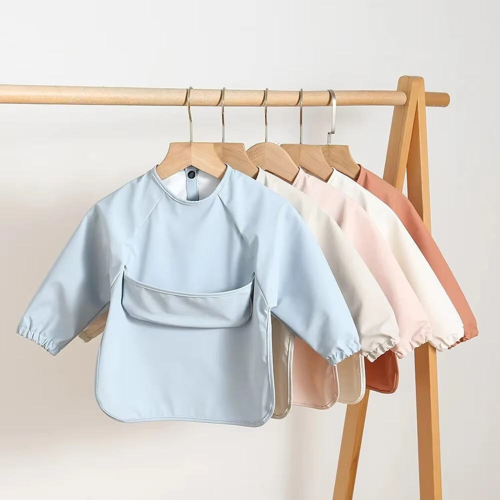 Easy Clean Kids Bib and Art Smock - Hehif