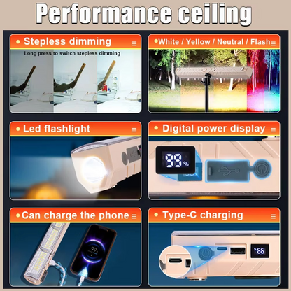 Bright 16-Inch LED Work Lamp with Long Lasting Battery