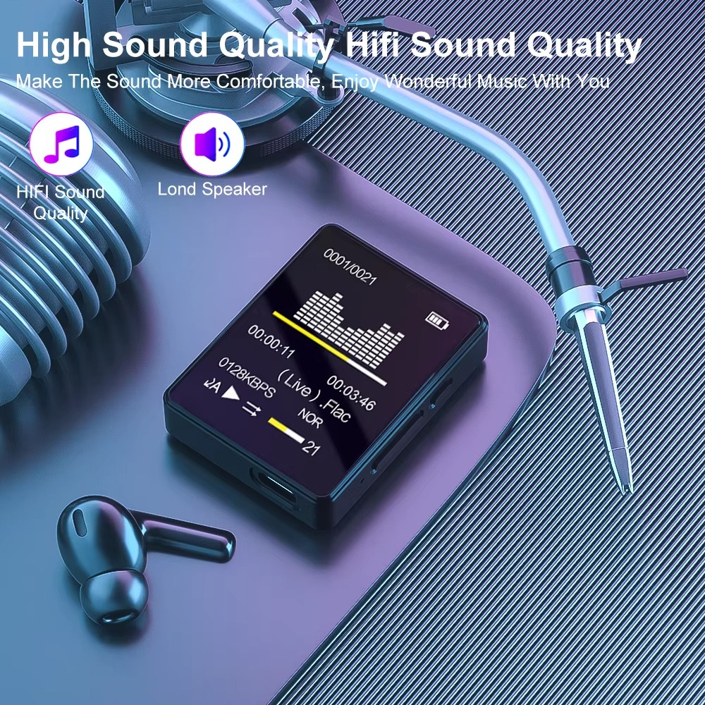 Compact Wireless Music Player with LED Display