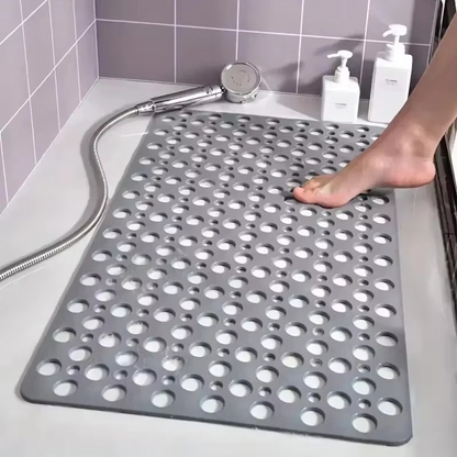 Anti-Slip Bathroom Shower Mat with Suction Cups and Drainage - Hehif