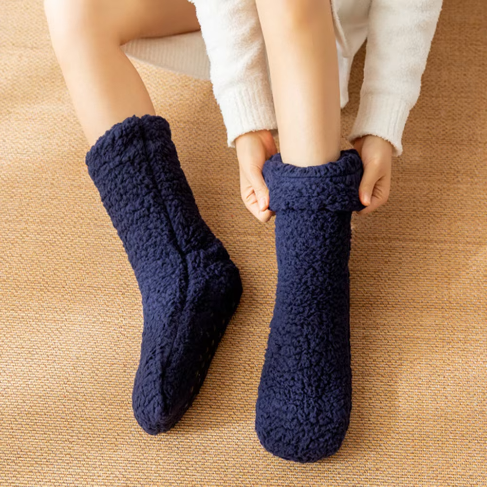 Warm Fuzzy Cozy Winter Socks with Grip Soles