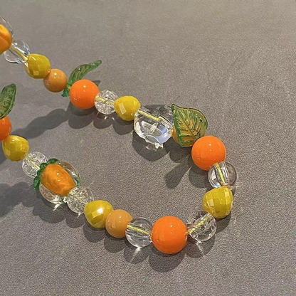 Colorful Fruit Beaded Phone Charm Accessories