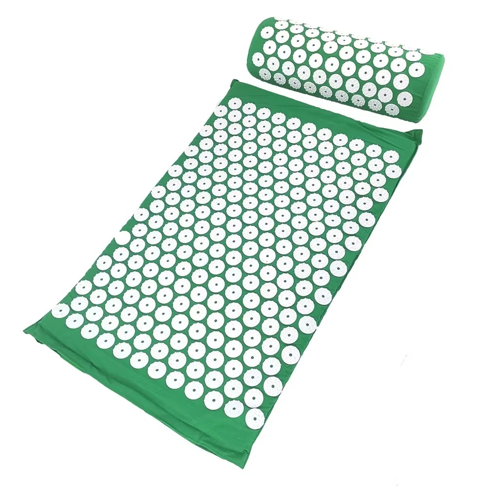 Relaxing Foam Massage Mat and Pillow Set for Back Pain Relief