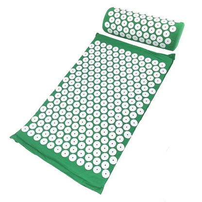 Relaxing Foam Massage Mat and Pillow Set for Back Pain Relief