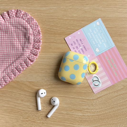 Shiny Dot AirPods Case with Keychain Ring - Hehif