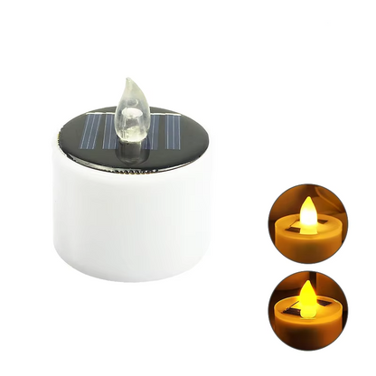 Outdoor Solar LED Candle Lights, Waterproof Rechargeable Decor