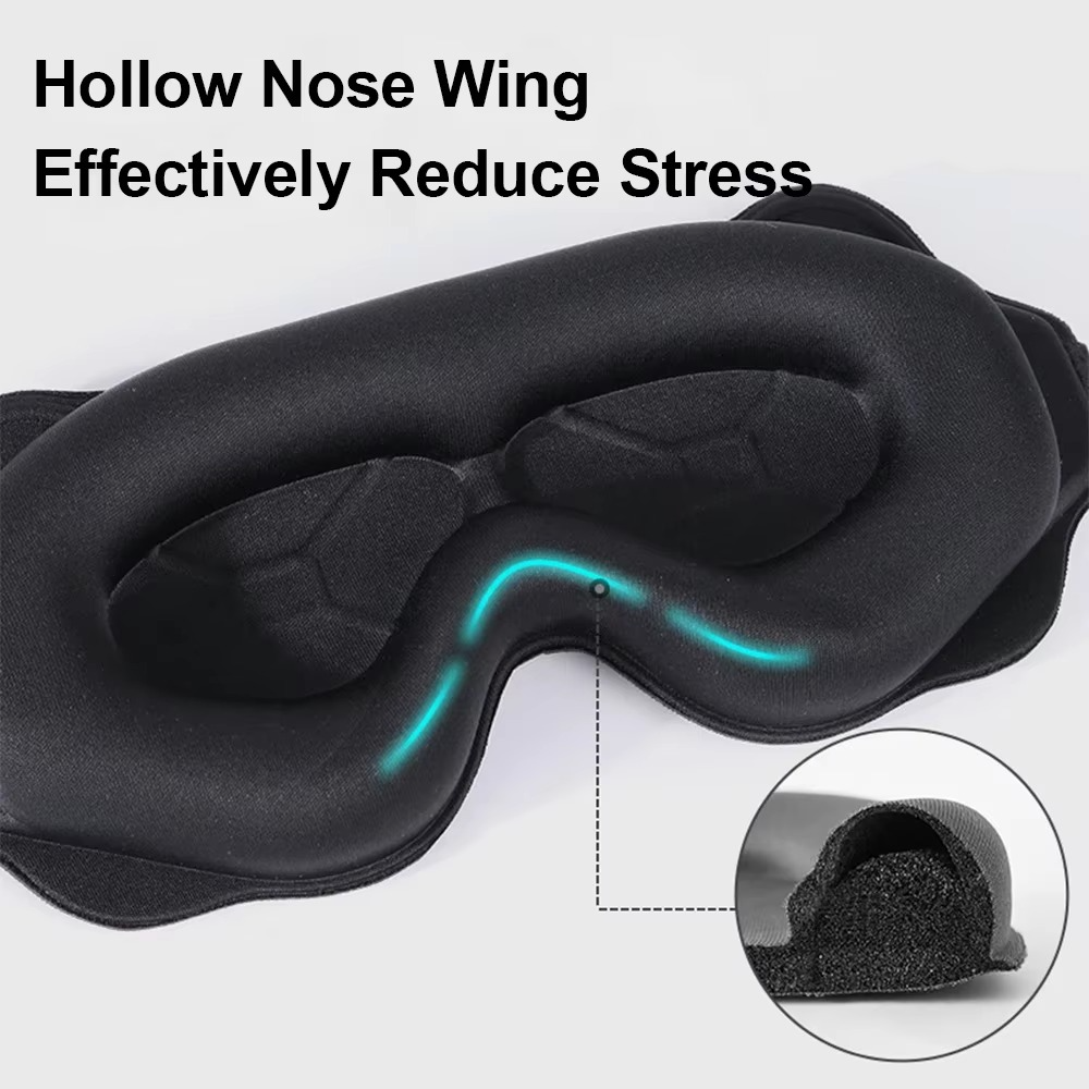 Contoured Blackout Sleep Mask for Better Rest