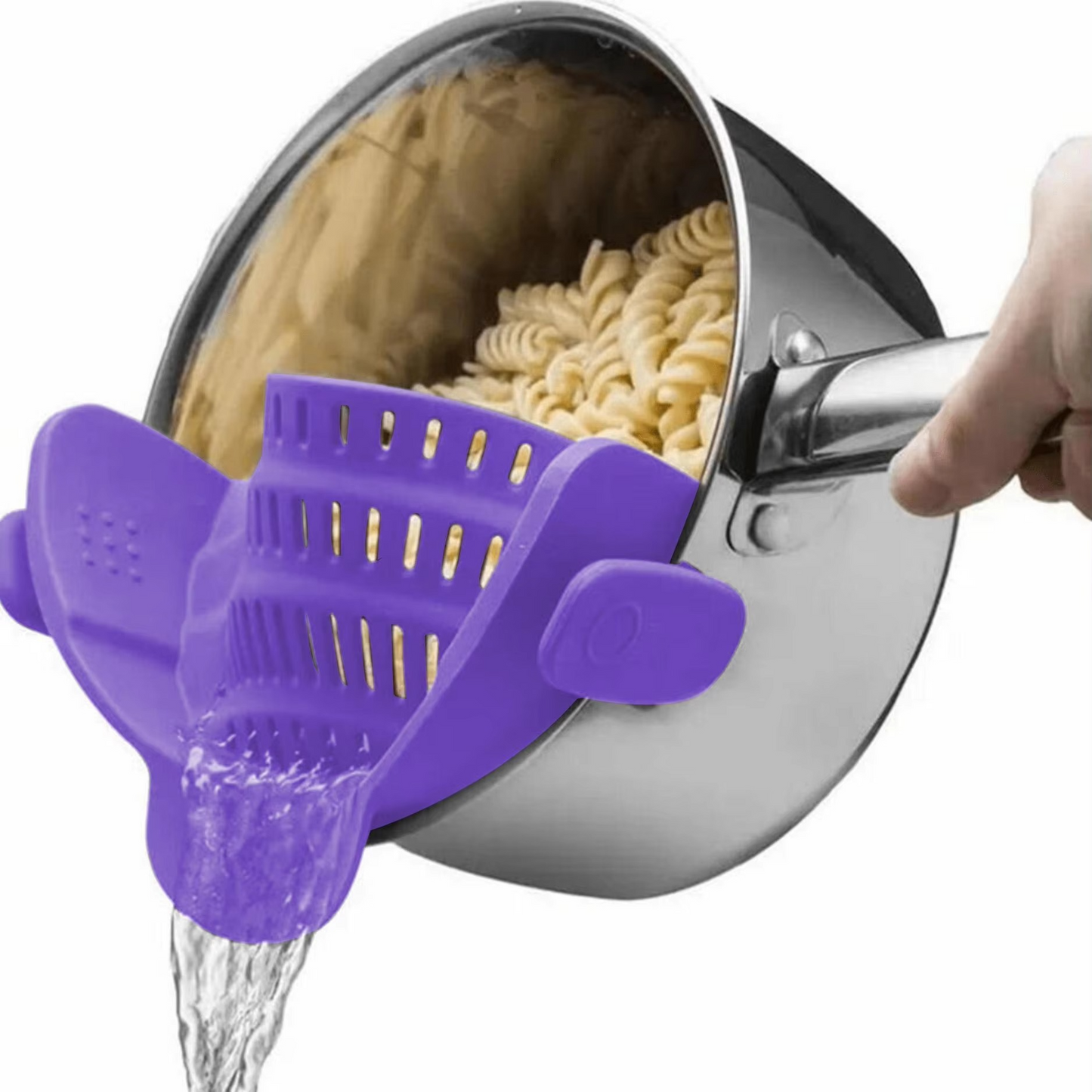 Easy Fit Silicone Colander Clip for Pots and Pans