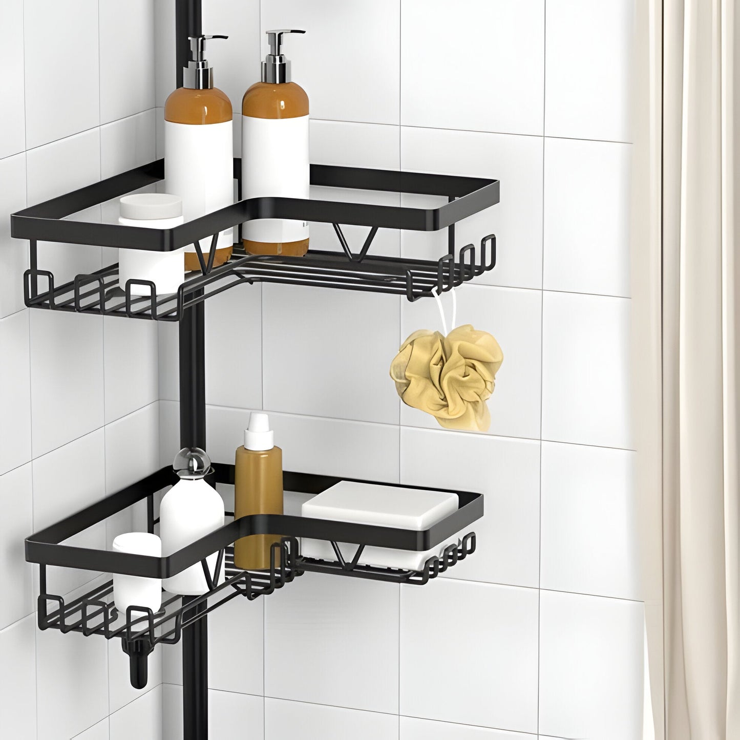 Practical Water-Resistant Shower Storage Caddy