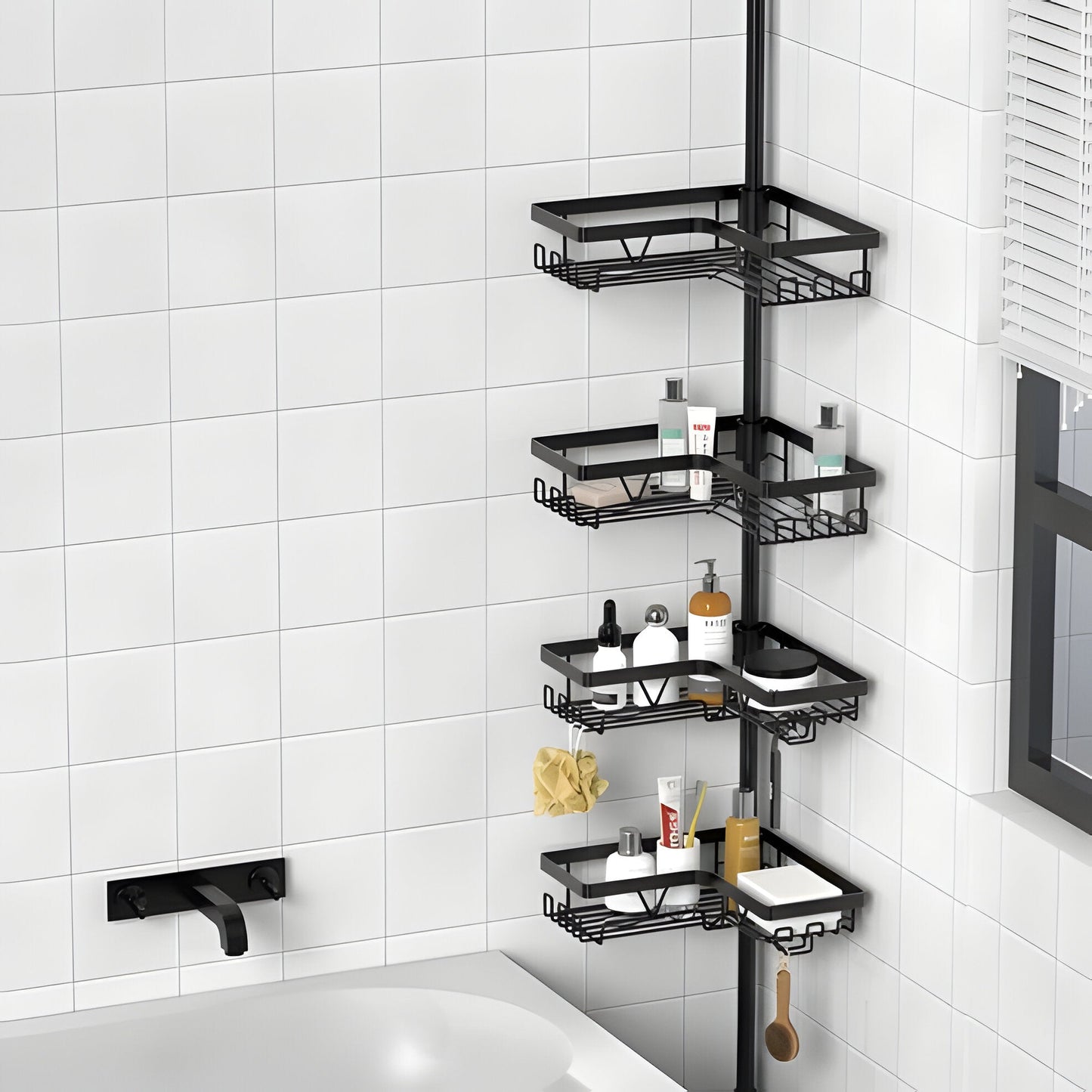 Practical Water-Resistant Shower Storage Caddy