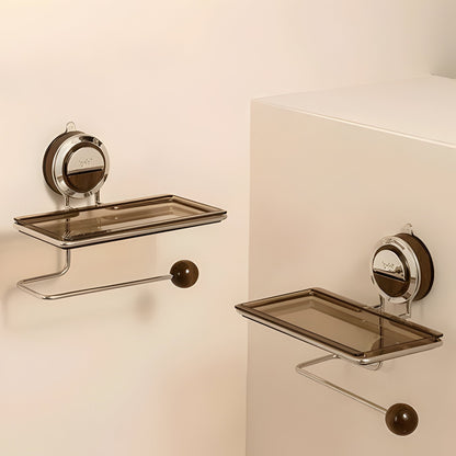 Strong Stainless Steel Bathroom Tissue Holder with Adhesive Mount