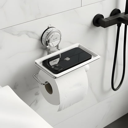 Strong Stainless Steel Bathroom Tissue Holder with Adhesive Mount - Hehif