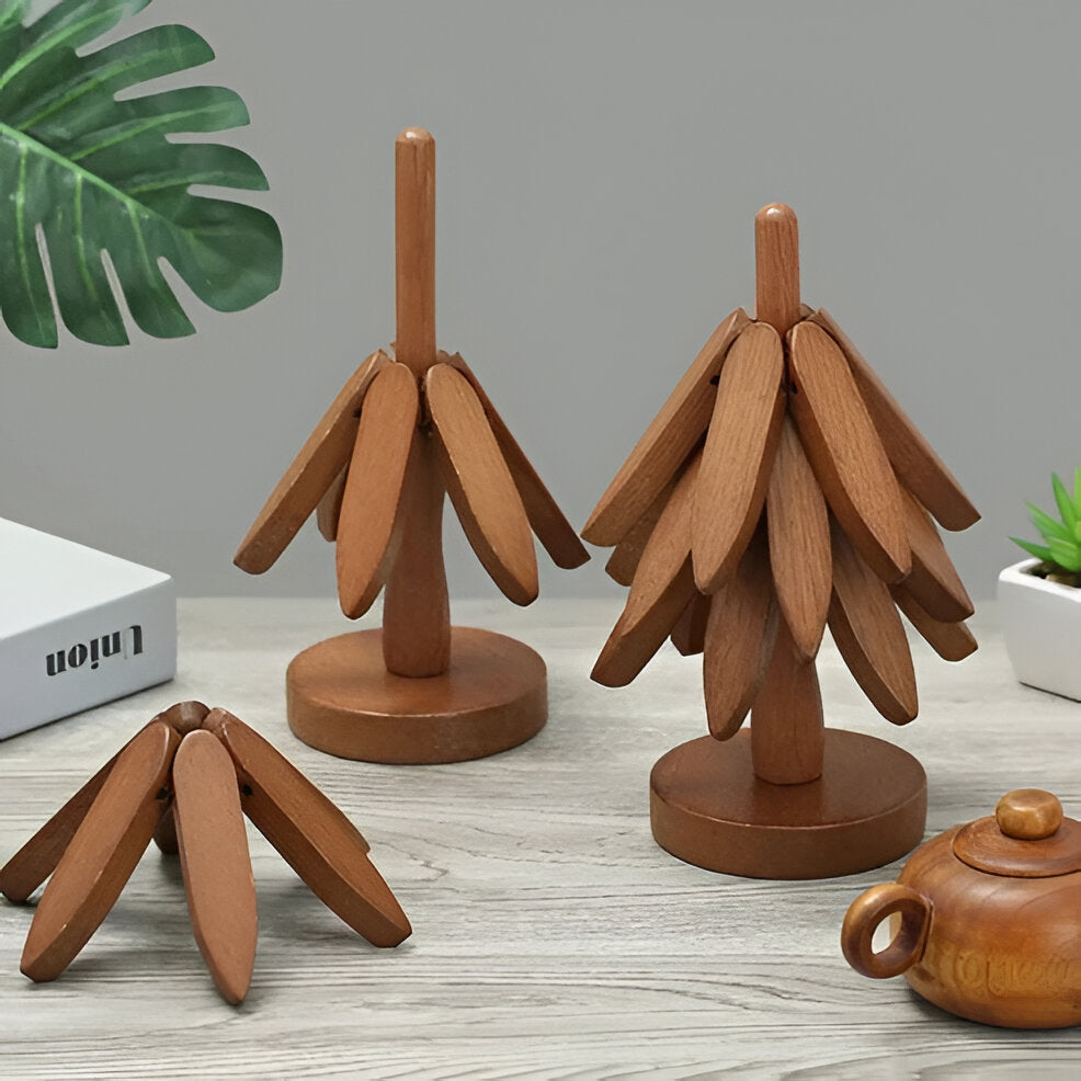 Eco Friendly Bamboo Coaster and Oven Mitt Set