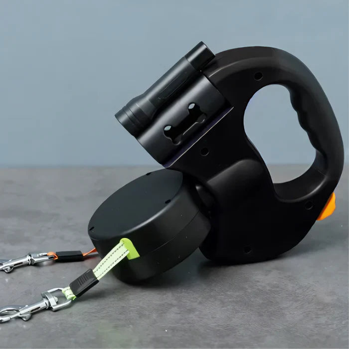 Easy Walk Dual Dog Leash with LED Flashlight - Hehif