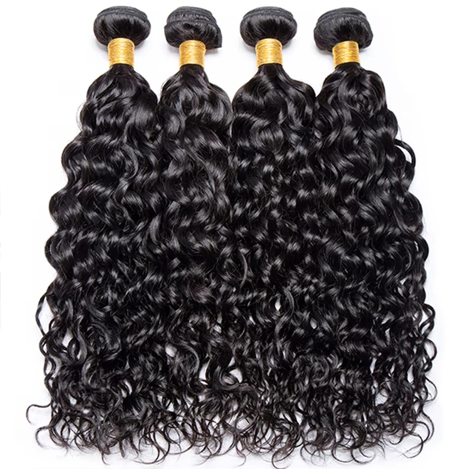 Luxury Deep Wave Peruvian Hair Bundles with Lace Closure - Hehif