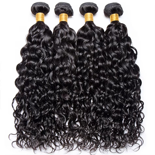 Luxury Deep Wave Peruvian Hair Bundles with Lace Closure - Hehif