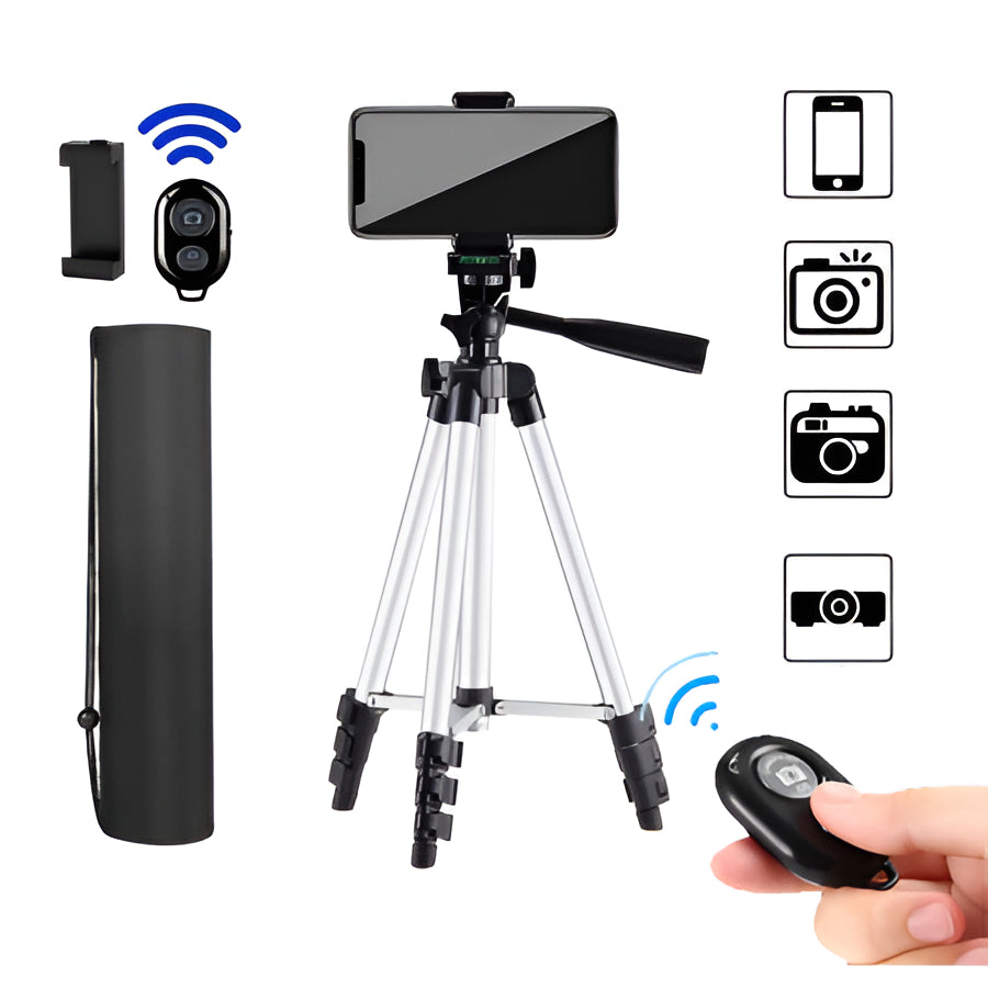 Compact Portable Phone Tripod with Wireless Remote Control