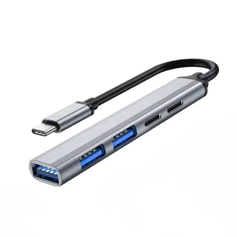 Compact USB C Adapter 5 in 1 with Fast Charging - Hehif