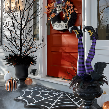 Spooky Witch Legs Garden Halloween Decor, 2 Pack