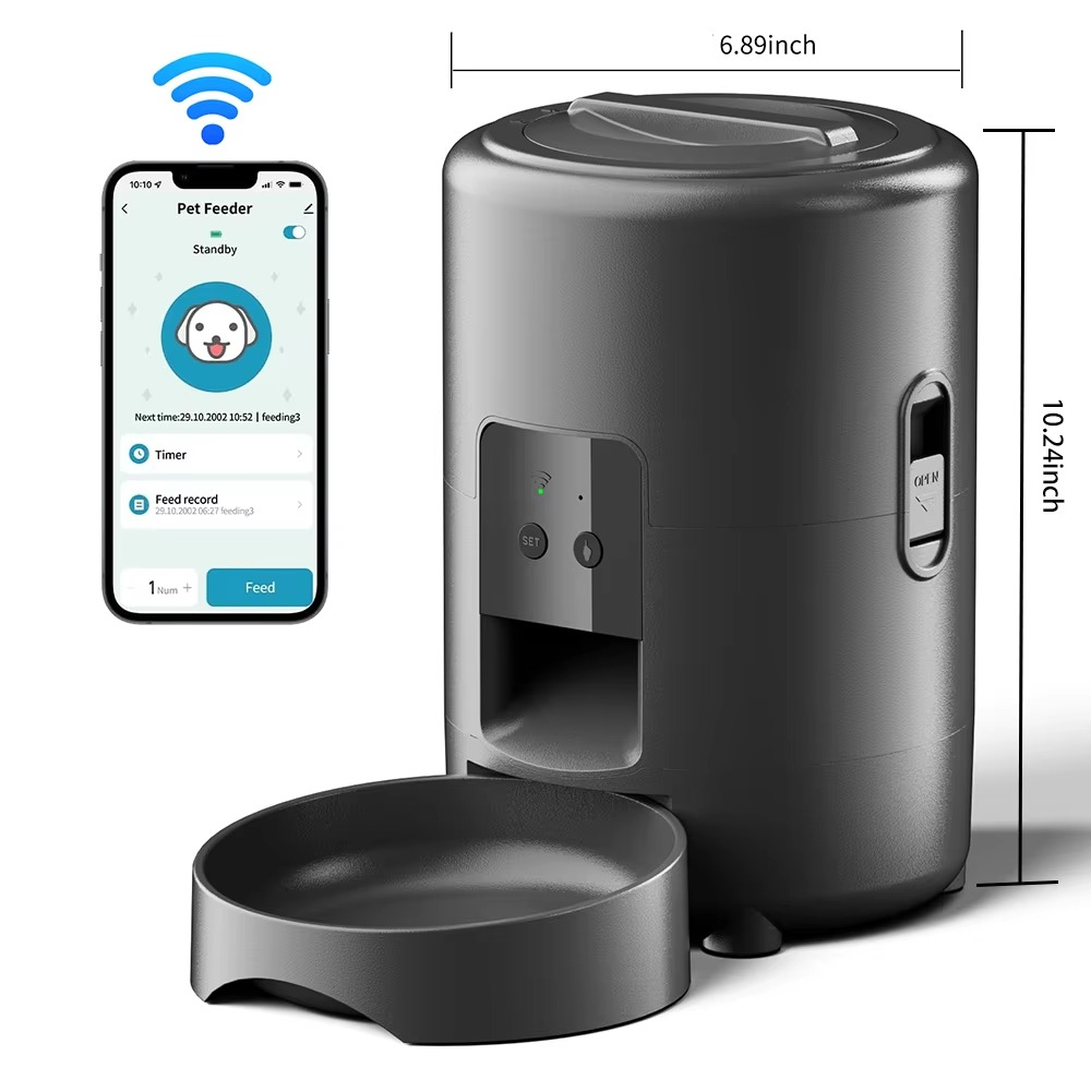 Intelligent 68oz Pet Food Dispenser with WiFi and Camera