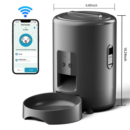 Intelligent 68oz Pet Food Dispenser with WiFi and Camera