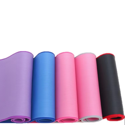 Premium 0.39inch Grip Yoga and Exercise Mat with Strap