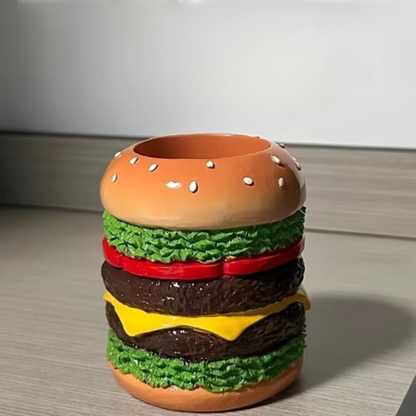 Large Burger Desk Pen Holder and Office Organizer