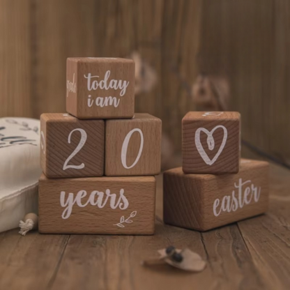 Personalized Wooden Baby Keepsake Blocks