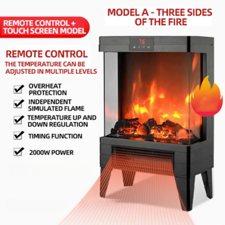Cozy 3D Electric Fire Heater for Home Use