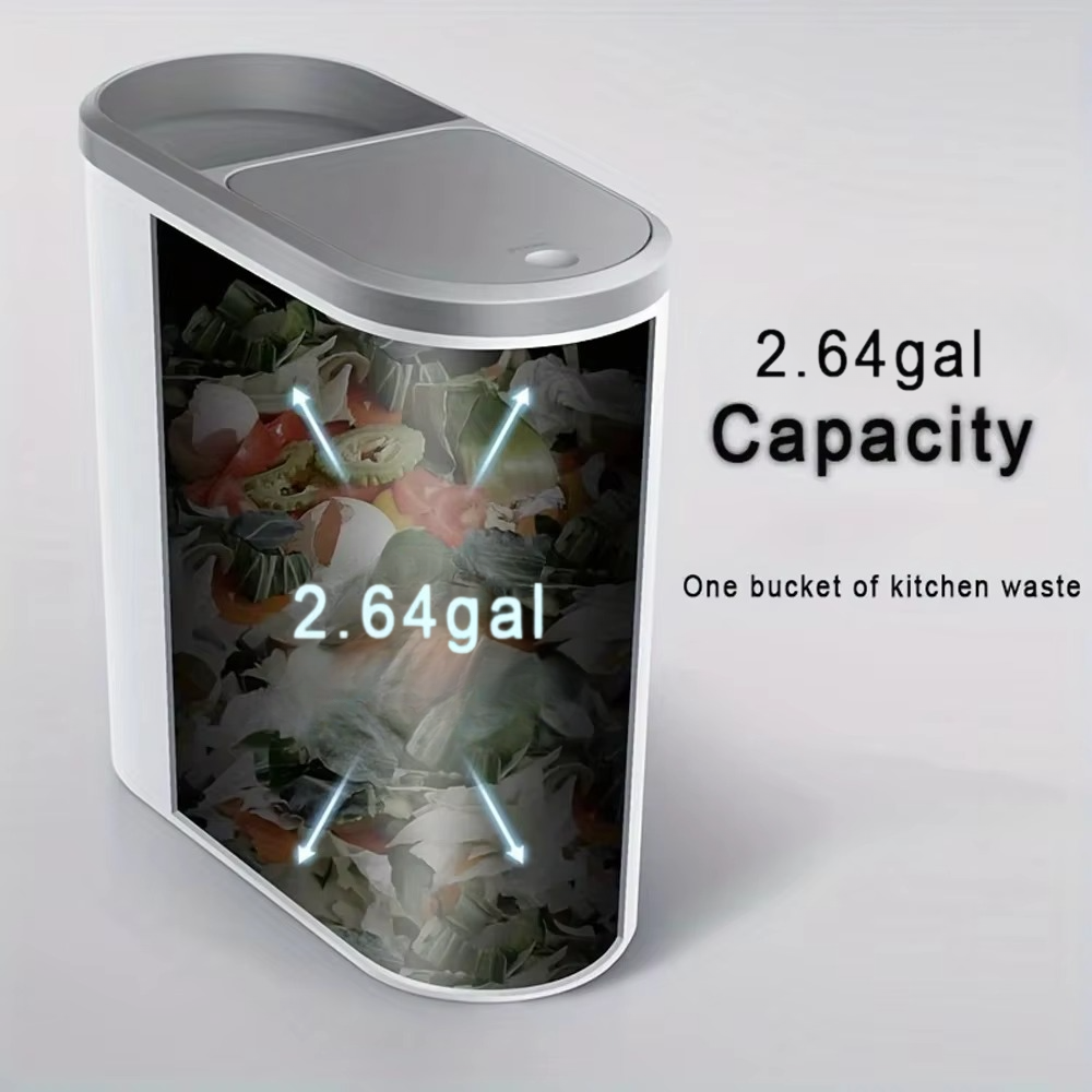Compact Slim Trash Can with Simple Touch Lid
