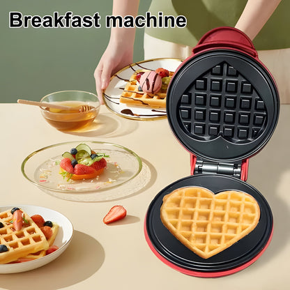 Portable Electric Waffle and Cookie Baker, Small Non-Stick Appliance