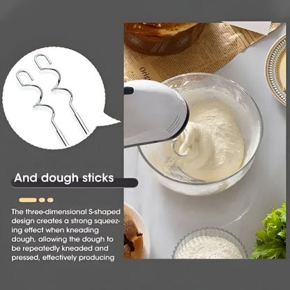 Powerful 7 Speed Hand Mixer with Stainless Steel Attachments