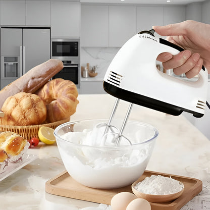 Powerful 7 Speed Hand Mixer with Stainless Steel Attachments - Hehif