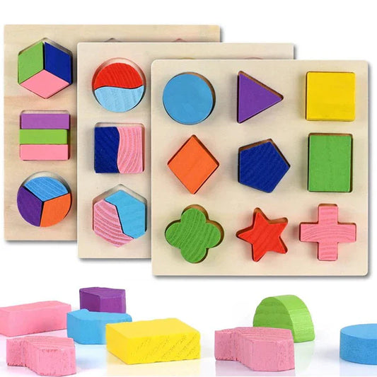 Colorful Wooden Shape Sorter Toy for Kids Learning - Hehif