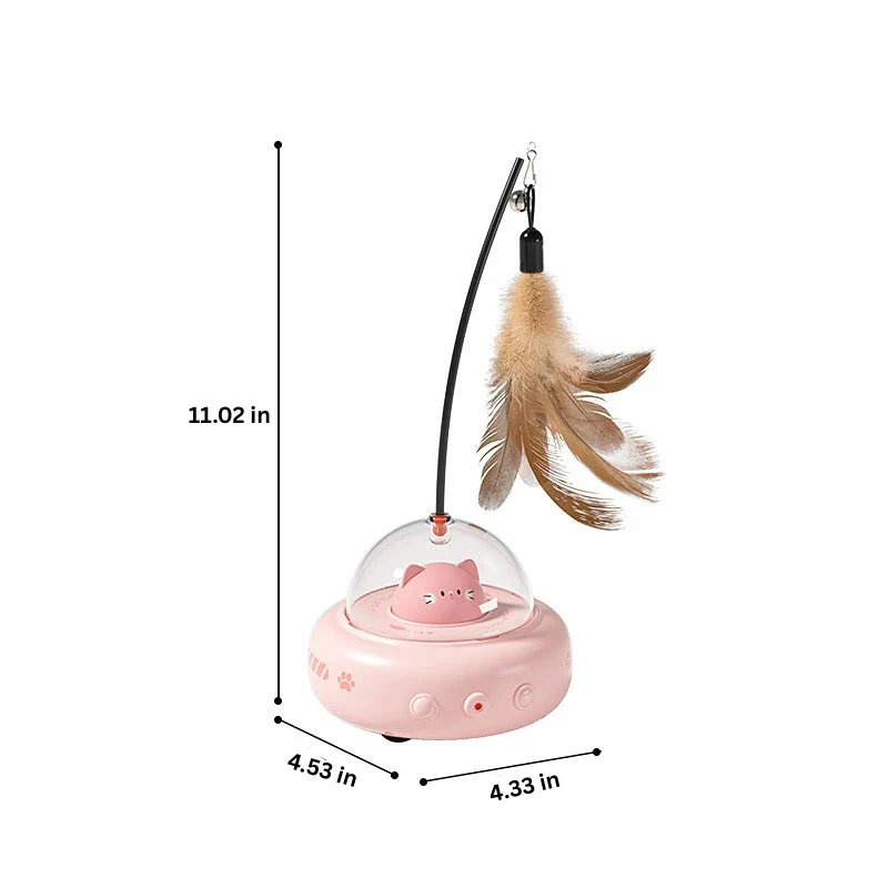 Fun Interactive Laser Cat Toy with Feathers