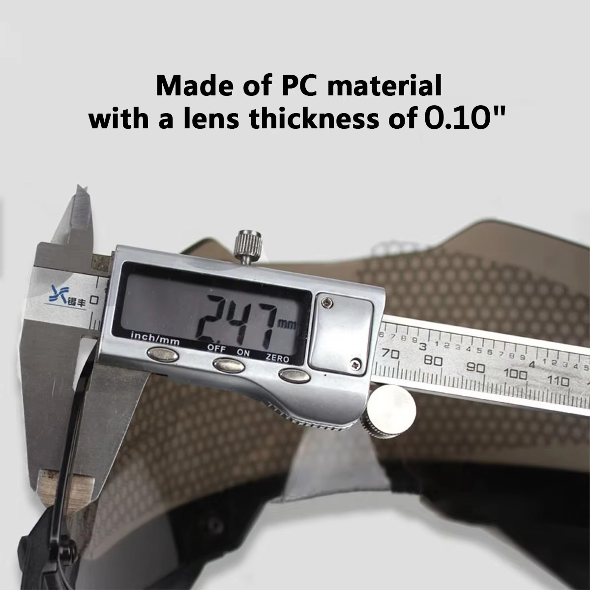 Durable Military Helmet with Clear Vision Goggles