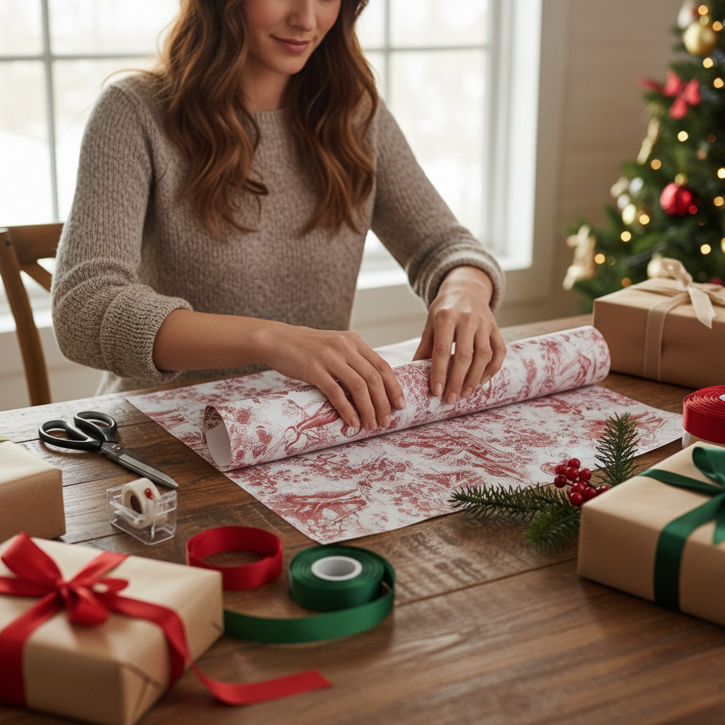 Durable Vintage Brown Gift Wrap Paper 20 Sheets