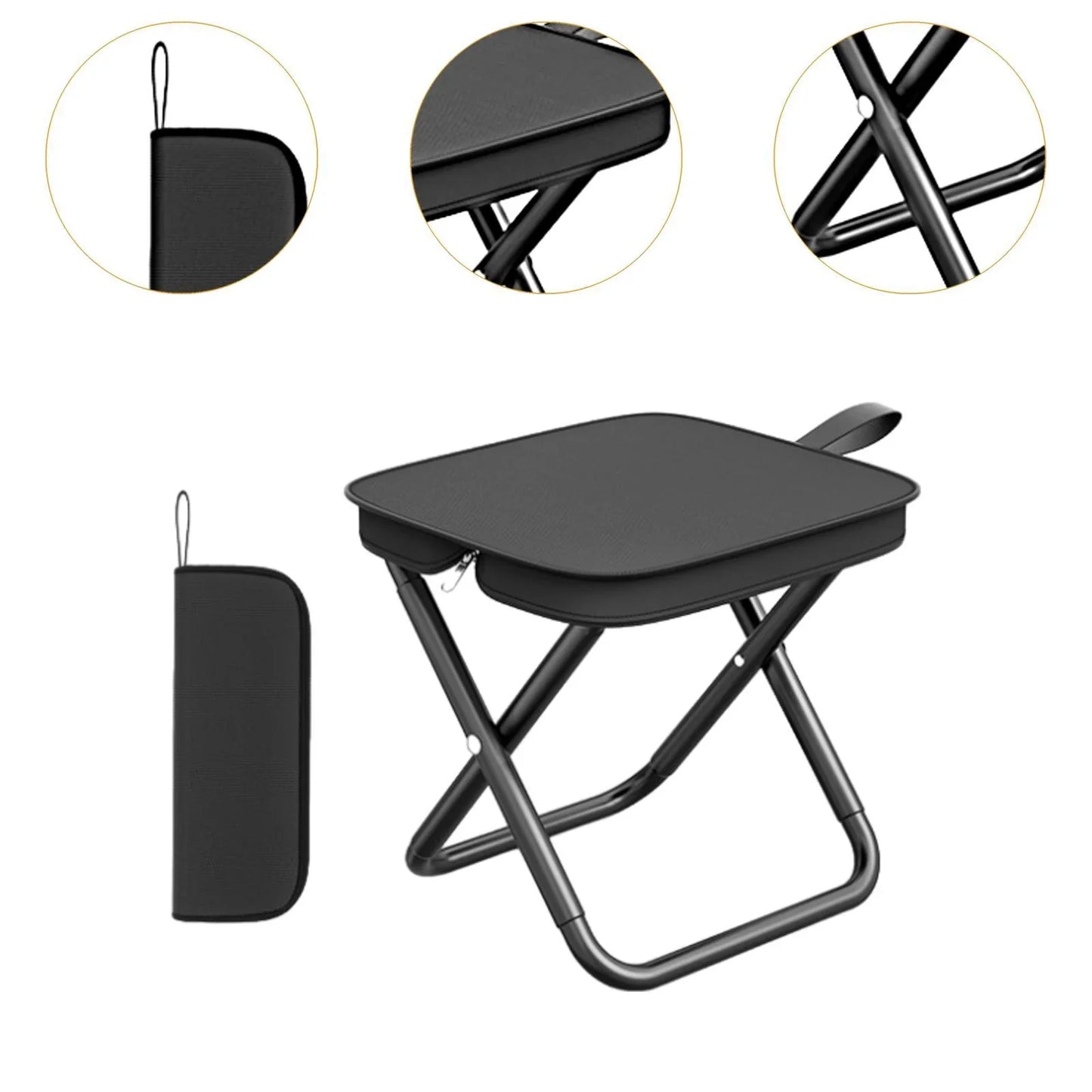 Collapsible Lightweight Camping Chair with Strong Metal Legs