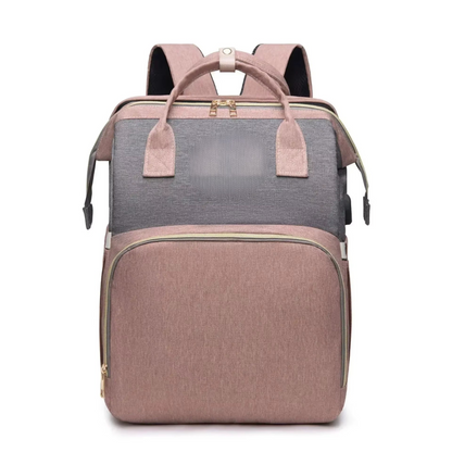 Compact Travel Crib and Spacious Baby Diaper Bag Backpack