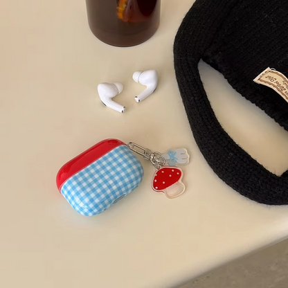 Colorful Plaid Fun Fungi AirPods Cover