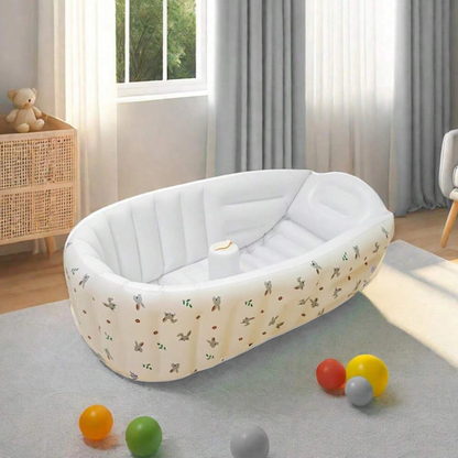 Portable Baby Bath Tub with Comfort Backrest and Air Pump