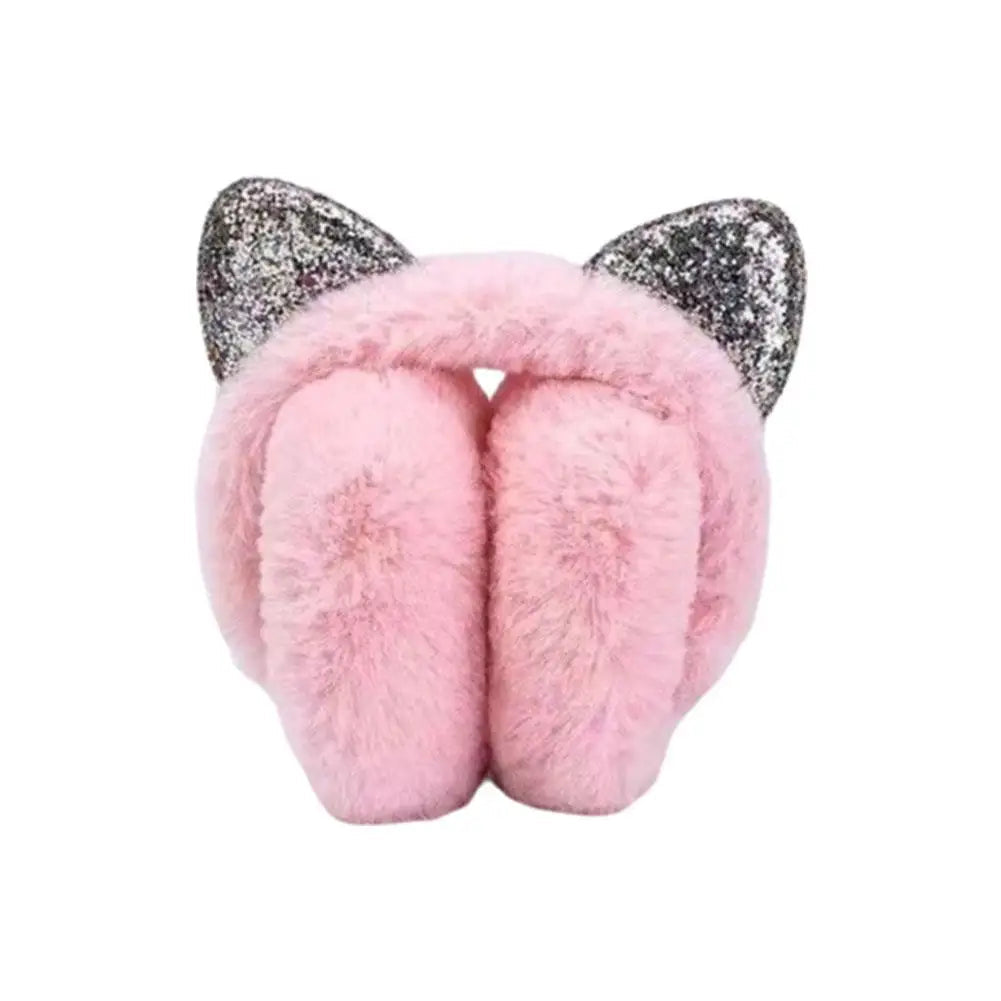 Warm Fuzzy Cat Ear Headphones for Cold Weather