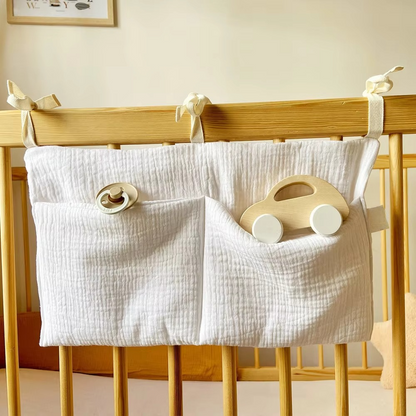 Baby Nursery Storage Bag with Dual Fabric Pockets