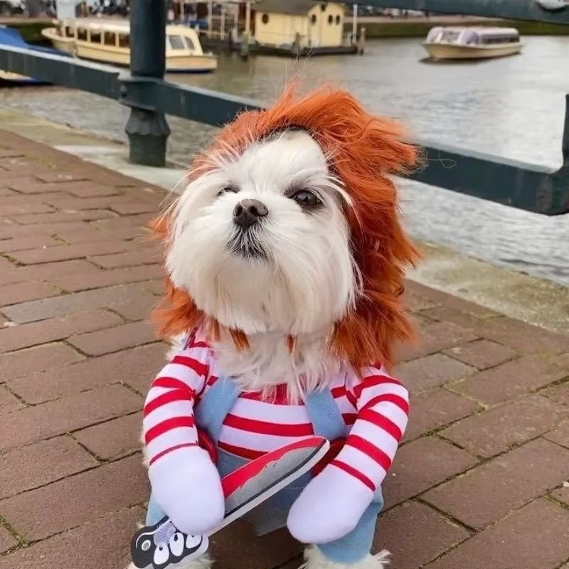 Spooky Horror Pet Costume for Dogs Cats - Hehif