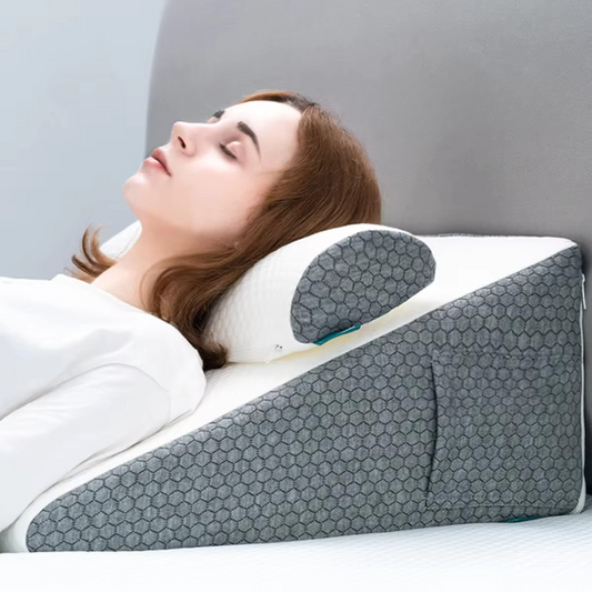Supportive Foam Contour Wedge Pillows with Cooling Covers - Hehif