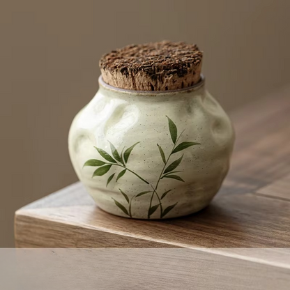 Decorative Floral Ceramic Tea Storage Box